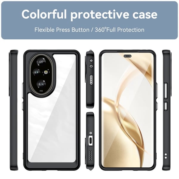 Honor 200 Pro älykäs akryylikansi - Musta