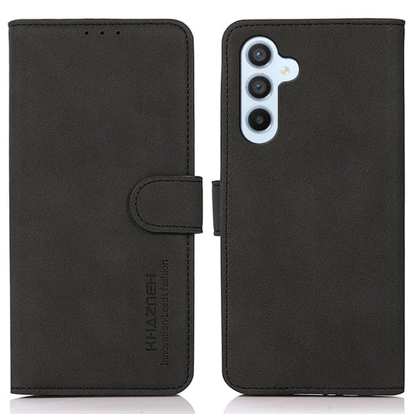 LC.IMEEKE Samsung Galaxy S24 FE flip case - Musta