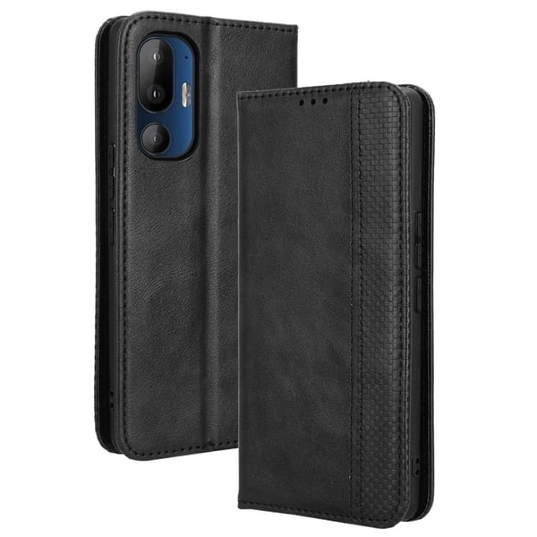 Bofink Vintage HTC U24 Pro nahkakotelo - Musta