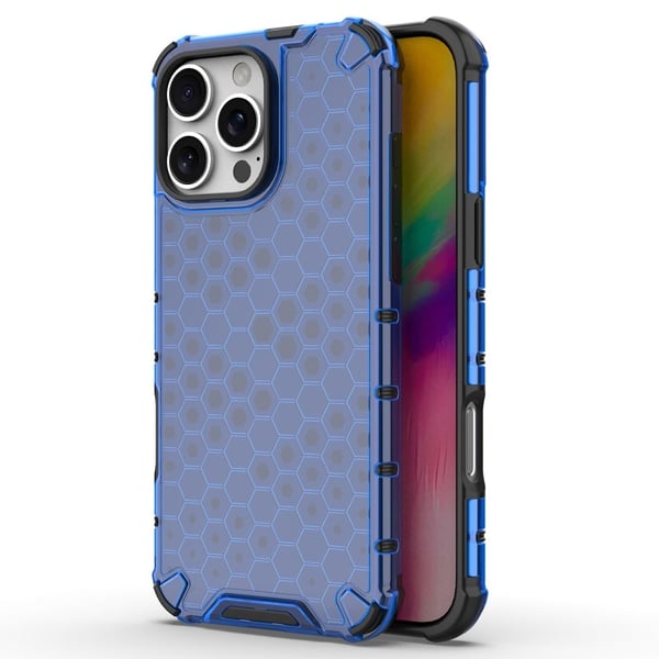 Bofink Honeycomb iPhone 16 Pro Max deksel - Blå