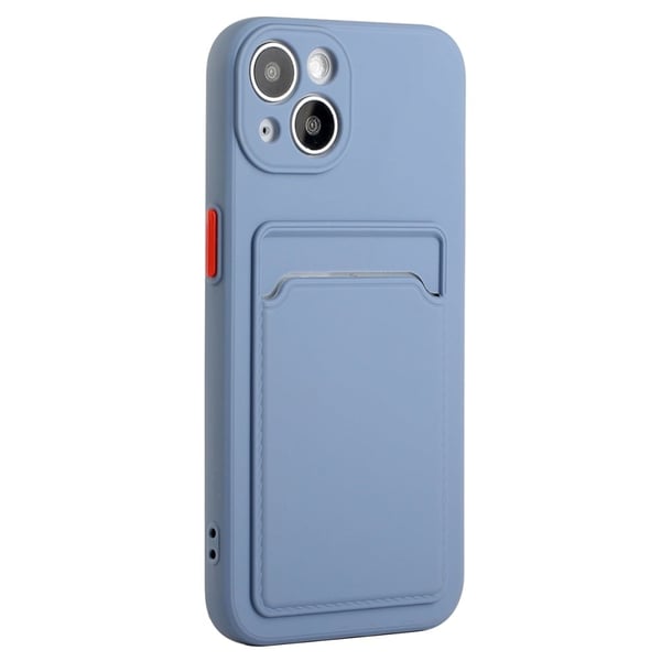 Deksel til kortholder for iPhone 14 - Gråblå