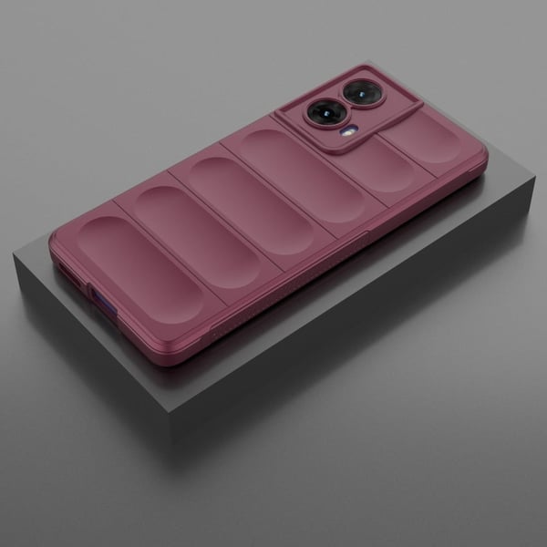 Blødt grebsformet Motorola Moto G85 cover - Rødvin
