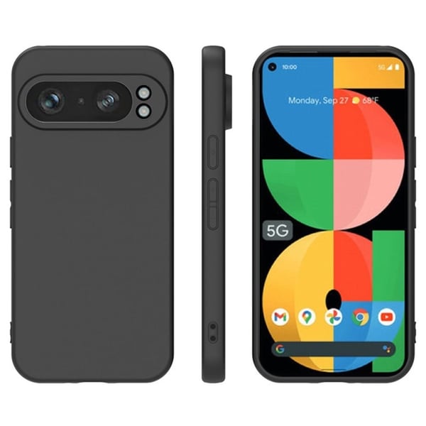 Pehmeä ja mattapintainen kuori Google Pixel 9 Pro XL - Musta