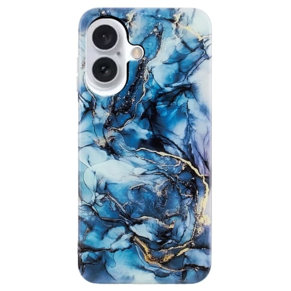 Marmormotiv iPhone 16 Plus skal - Grå Marmormotiv iPhone 16 Plus skal - Grå