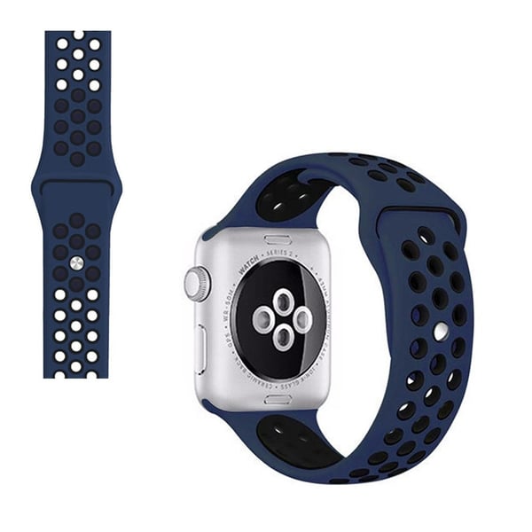 Apple Watch Series 5 / 4 40 mm klokkebånd med to farger - Blå / Svart