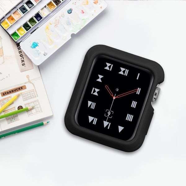 Apple Watch Series 3/2/1 38mm Fleksibel Holdbar Etui - Svart