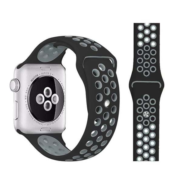 Apple Watch Series 5 / 4 44 mm dobbeltfarget armbånd - Svart / Grå