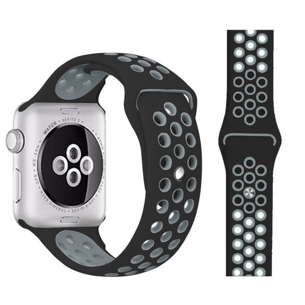 Apple Watch Series 5 / 4 44 mm dobbeltfarget armbånd - Svart / Grå