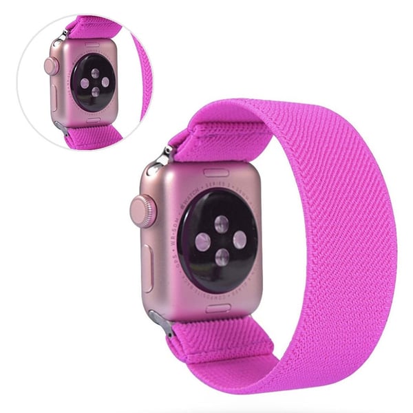 Apple Watch Series 5 40 mm ensfarget nylonarmbånd - Mørkerosa