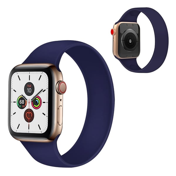 Apple Watch Series 5 / 4 40 mm silikon flex-klokkebånd - Blå Størrelse: M