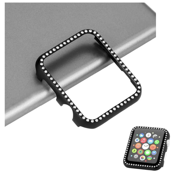 Apple Watch Series 4 40mm aluminiumsramme diamant deksel - Sort Apple Watch Series 4 40mm aluminiumsramme diamant deksel - Sort