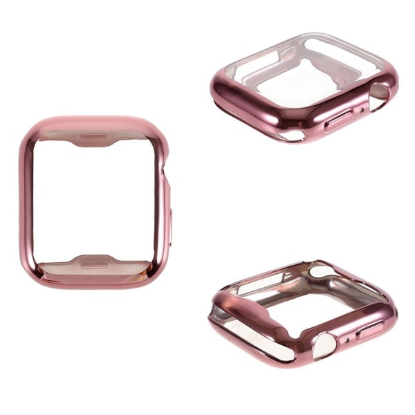 Apple Watch Serie 5 / 4 44mm galvanisering av rund kantramme - Rose Gull