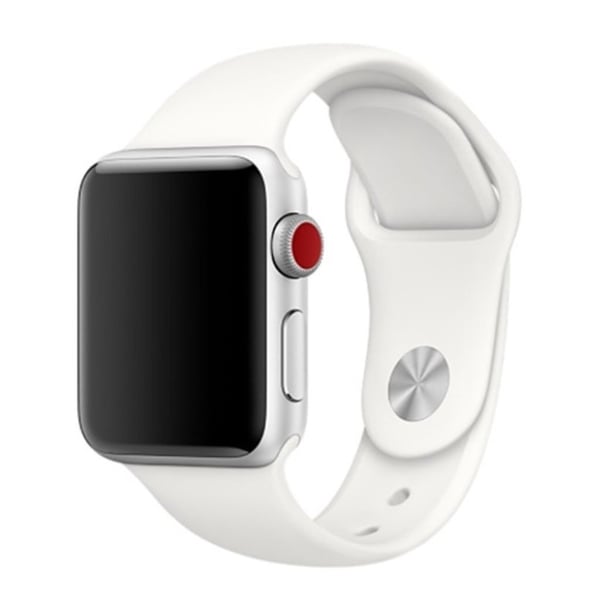 Apple Watch Series 4 44mm silikoninen kellonauha - Valkoinen