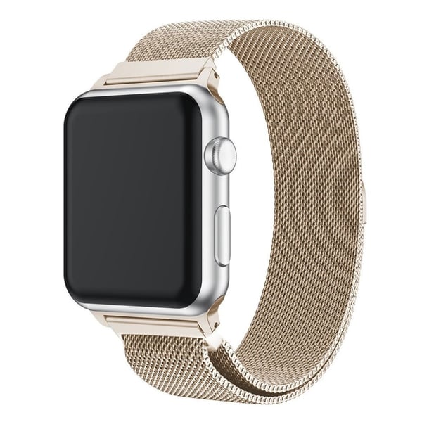 Apple Watch 38mm unik rustfritt stål ur band - Champagne Silver
