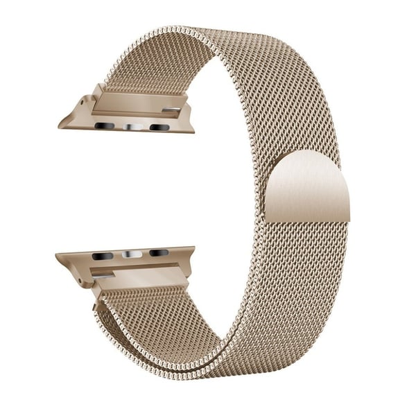 Apple Watch 38mm unik rustfritt stål ur band - Champagne Silver