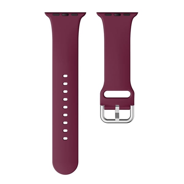 Apple Watch Series 5 40mm Silikon Klokkereim - Vin Rød