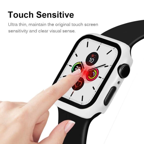 Apple Watch Series 5 / 4 40 mm slitesterk matt ramme - Hvit