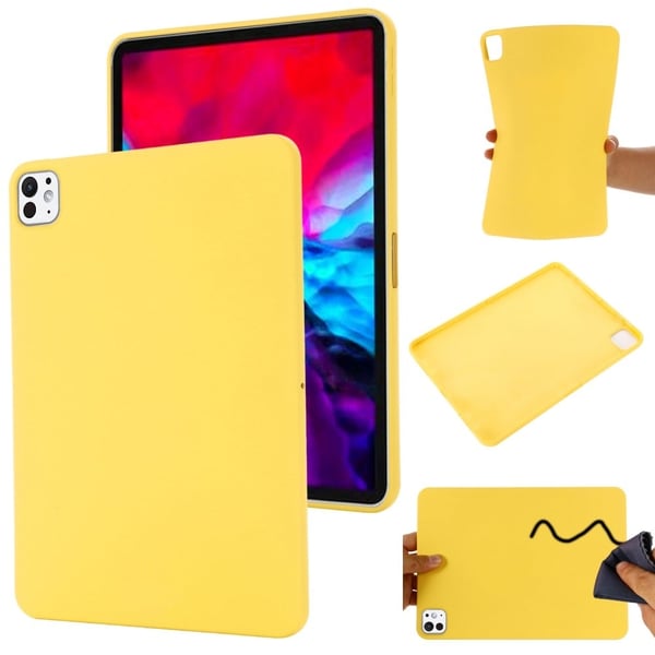 iPad Pro 11 (2024) Etui Flydende silikone ridsefast tablet cover - Gul