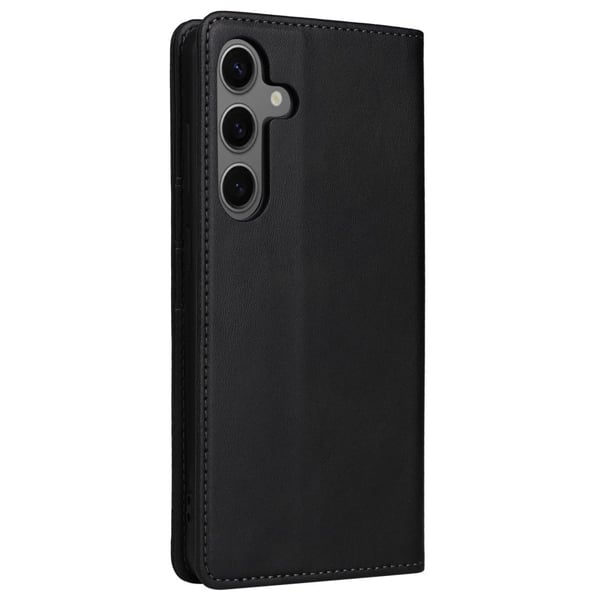 Samsung Galaxy S24 Leather Case RFID-blokkerende lommebokdeksel med magnetisk lukking - Svart