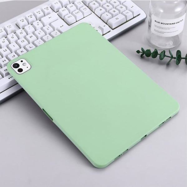 iPad Pro 13 (2024) Etui Flydende silikone ridsefast tablet cover - Grøn