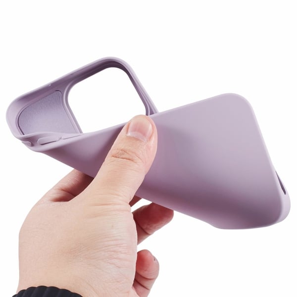 iPhone 16 Pro-etui Mykt, fleksibelt, beskyttende telefondeksel med fiberfor - Lilla