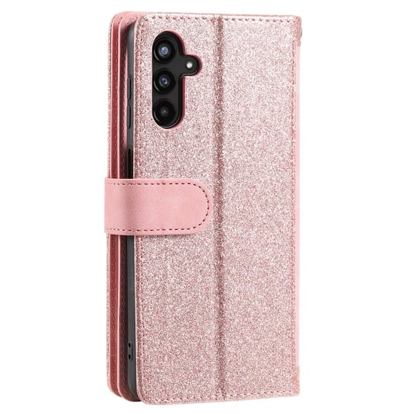 Samsung Galaxy S24 FE-etui med glidelåslomme i vegansk lær Telefondeksel med 9 kortspor - Brun