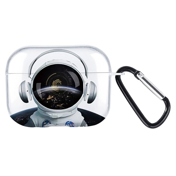 AirPods Pro 2 flexibelt fodral med mönster och tryck Bluetooth-headset laddningsfodral - Rymdman / Transparent AirPods Pro 2 flexibelt fodral med mönster och tryck Bluetooth-headset laddningsfodral - Rymdman / Transparent