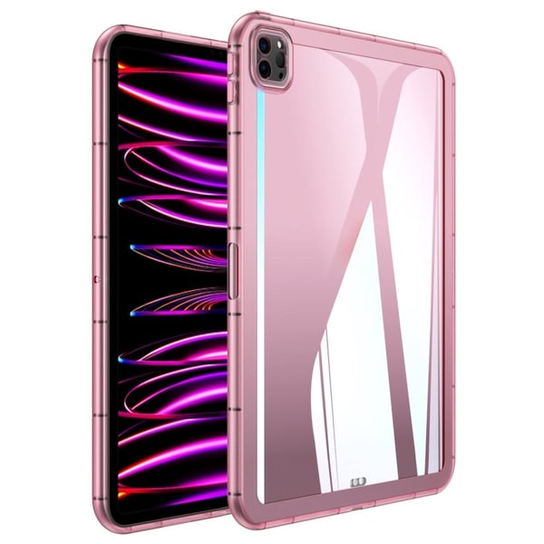 iPad Pro 11 (2024) Etui Transparent, fleksibelt, ripebestandig nettbrettdeksel - Rosa iPad Pro 11 (2024) Etui Transparent, fleksibelt, ripebestandig nettbrettdeksel - Rosa