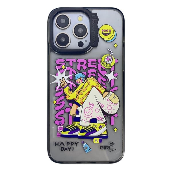 iPhone 13 Pro Case Kuviopainettu kolhun kestävä ja joustava puhelin suojakotelo - Onnellinen Päivä iPhone 13 Pro Case Kuviopainettu kolhun kestävä ja joustava puhelin suojakotelo - Onnellinen Päivä