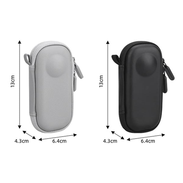 BRDRC Insta360 X3 / One X2 / One X Toimintakameran säilytyslaukku PU-suojalaukku - Musta