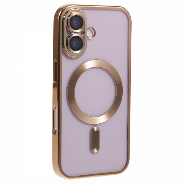 iPhone 16 Plus Magneettinen asia Galvanointi kehys Joustava puhelimen kansi linssikalvo - Kulta