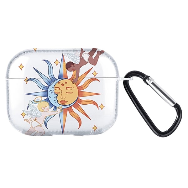 AirPods Pro 2 fleksibelt etui med mønsterprint til opladning af Bluetooth-headset - Solengel / Transparent AirPods Pro 2 fleksibelt etui med mønsterprint til opladning af Bluetooth-headset - Solengel / Transparent