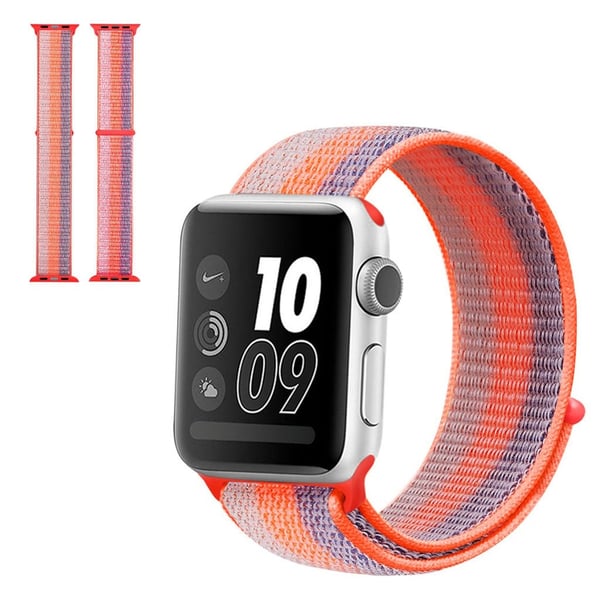 Apple Watch Series 5 40 mm vanntett nylonklokkebånd - Stripe Oransje