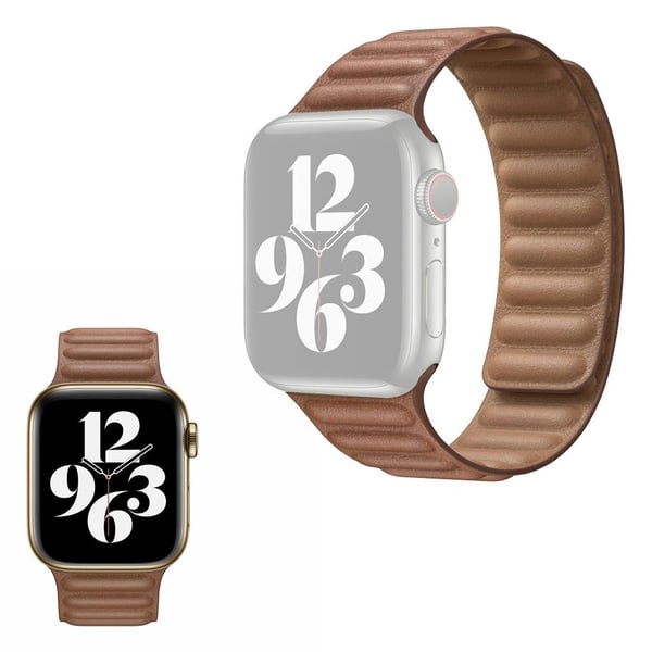 Apple Watch Series 6 / 5 40 mm elegant lærarmbånd - Sadelbrun