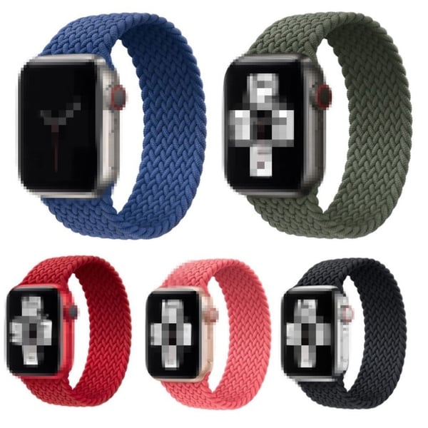 Apple Watch Series 6 / 5 44 mm nylonklokkebånd - Rød / Størrelse: M