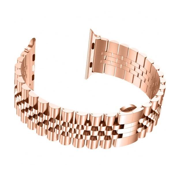 Apple Watch Series 6 / 5 40mm stilfuld urrem i rustfrit stål - Rødguld