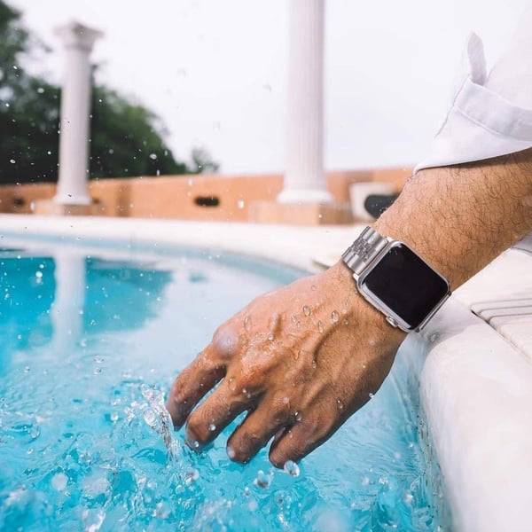 Apple Watch Series 6 / 5 40 mm stilig klokkerem i rustfritt stål - Svart