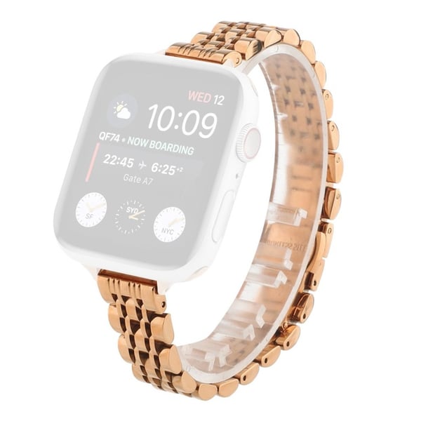 Apple Watch Series 6 / 5 40mm udsøgt urrem i rustfrit stål - Rødguld