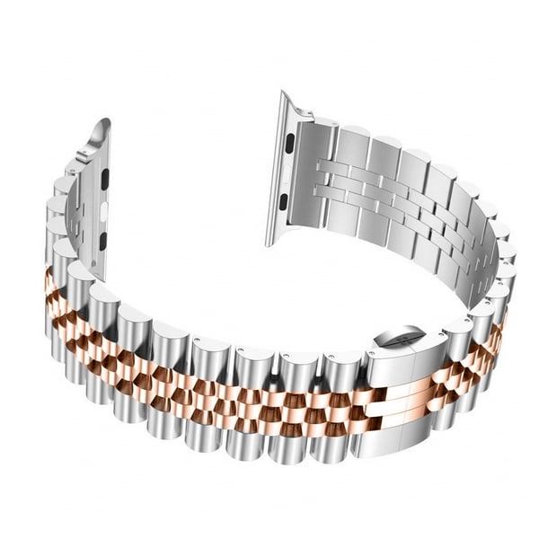 Apple Watch Series 6 / 5 40 mm stilig klokkerem i rustfritt stål - Sølv / Rose Gull