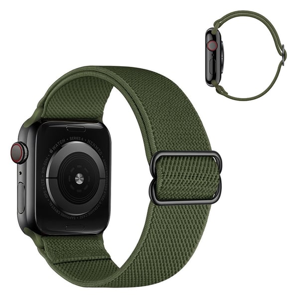Apple Watch Series 6 / 5 44mm nylonkellonauha - Armeijan Vihreä Apple Watch Series 6 / 5 44mm nylonkellonauha - Armeijan Vihreä