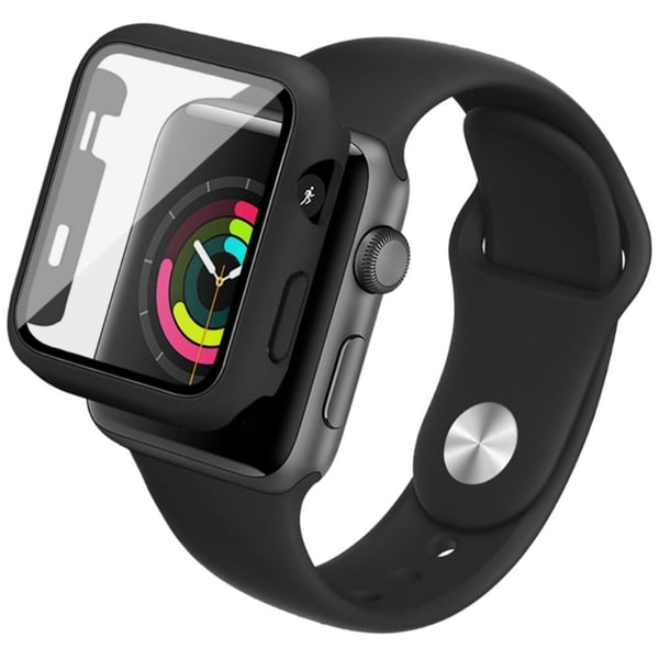 IMAK Apple Watch Series 3/2/1 42 mm silikondeksel med klokkerem - Svart