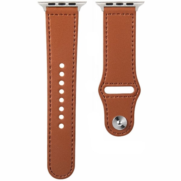 KALEBOL Apple Watch Series 49mm - 45mm - 44mm - 42mm klokkerem, stor spenne - Brun