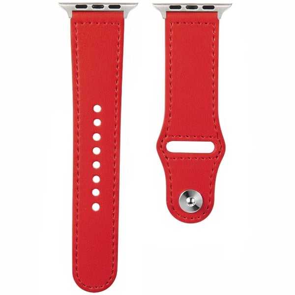 KALEBOL Apple Watch Series 41mm - 40mm - 38mm klokkerem, stor spenne - Rød KALEBOL Apple Watch Series 41mm - 40mm - 38mm klokkerem, stor spenne - Rød