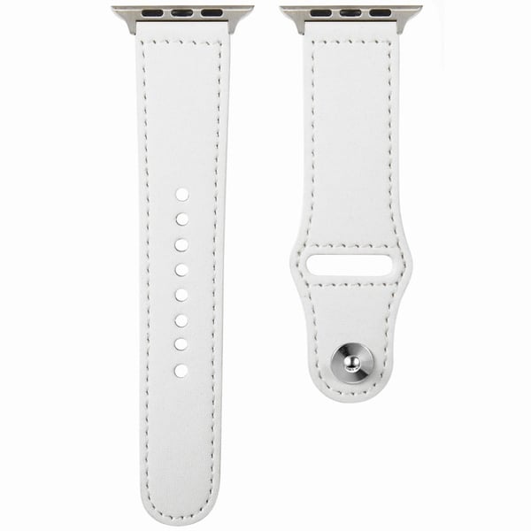 KALEBOL Apple Watch Series 41mm - 40mm - 38mm kelloranneke, suuri solki - Valkoinen