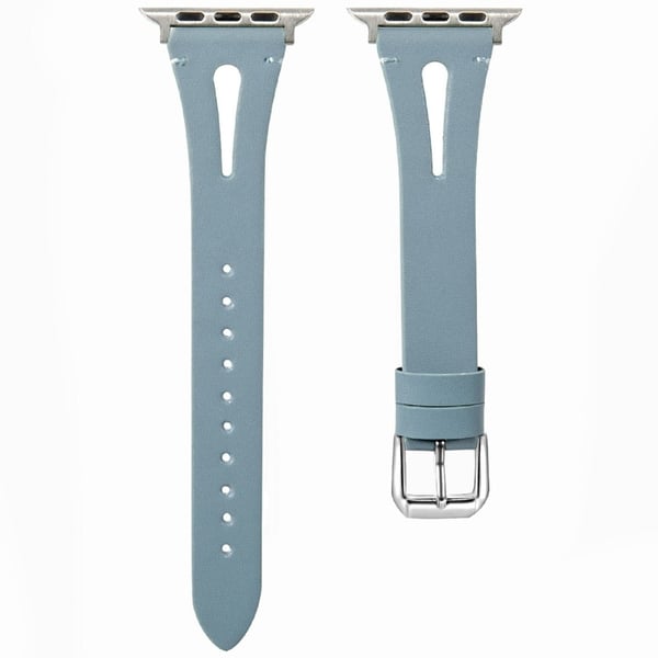 KALEBOL Apple Watch Series 49mm - 45mm - 44mm - 42mm Ekte ku skinnrem - Blå