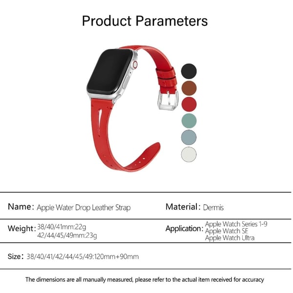 KALEBOL Apple Watch Series 49mm - 45mm - 44mm - 42mm Ekte ku skinnrem - Brun