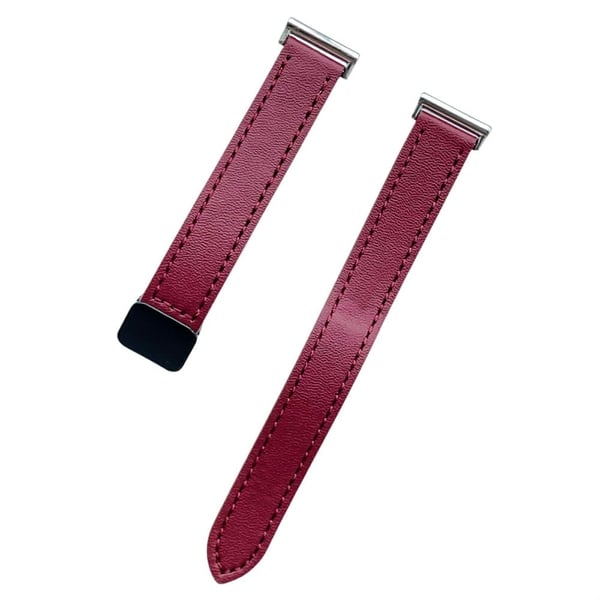 Samsung Galaxy Watch 22mm Magnetisk Buckle Slim Microfiber Leather Watch Strap - Rødvin