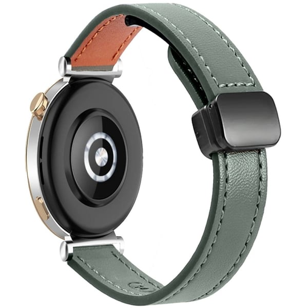 Samsung Galaxy Watch 20mm Magnetisk Buckle Slim Microfiber Leather Watch Strap - Avocadogrøn