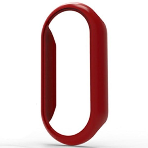 Xiaomi Mi Band 9 Ceramic Edition Anti-Drop Bump Resistant Watch Case med innebygd herdet glassfilm - Rød