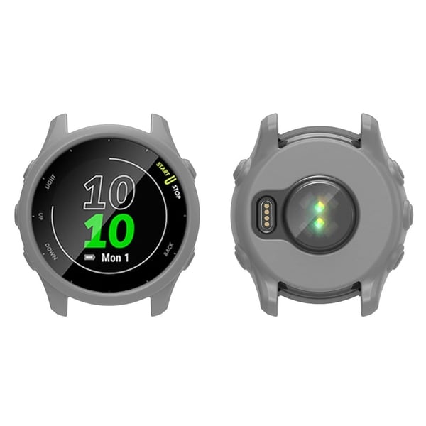 Garmin Forerunner 255 Watch Case Drop-Resistant Silicone Smartwatch Cover - Lysegrå